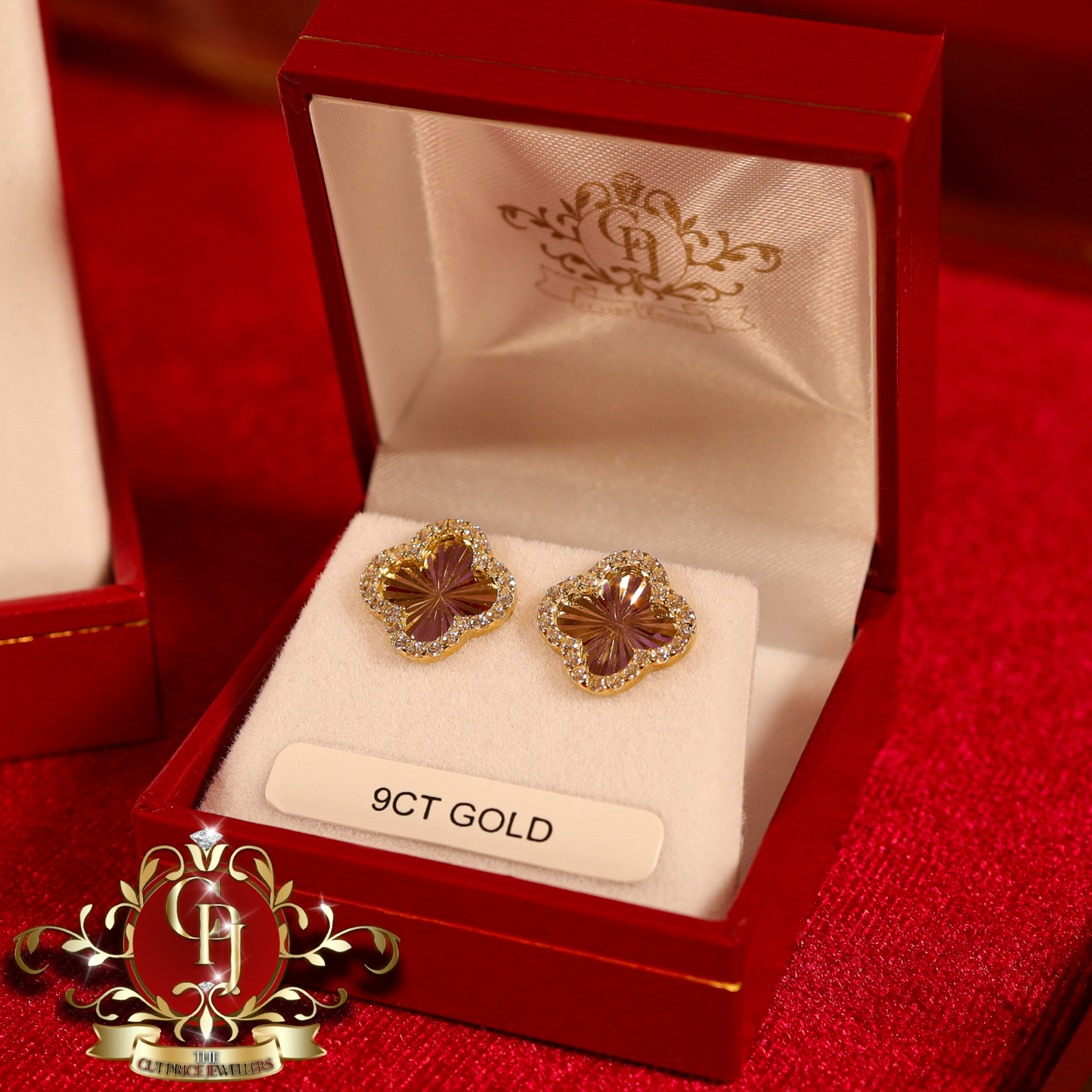 9ct "Cynthia" Clover Set | The Cut Price Jewellers