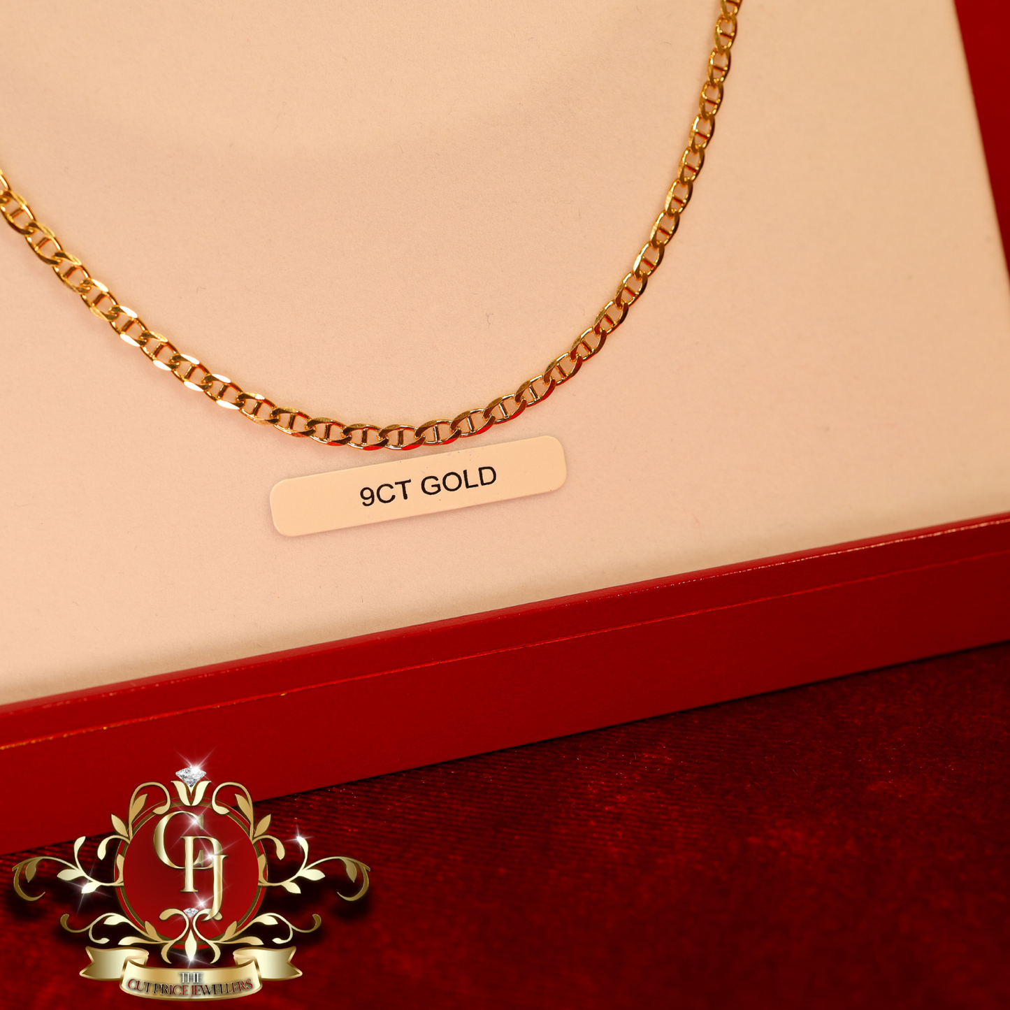 9ct Gold Fancy Curb Chain | The Cut Price Jewellers