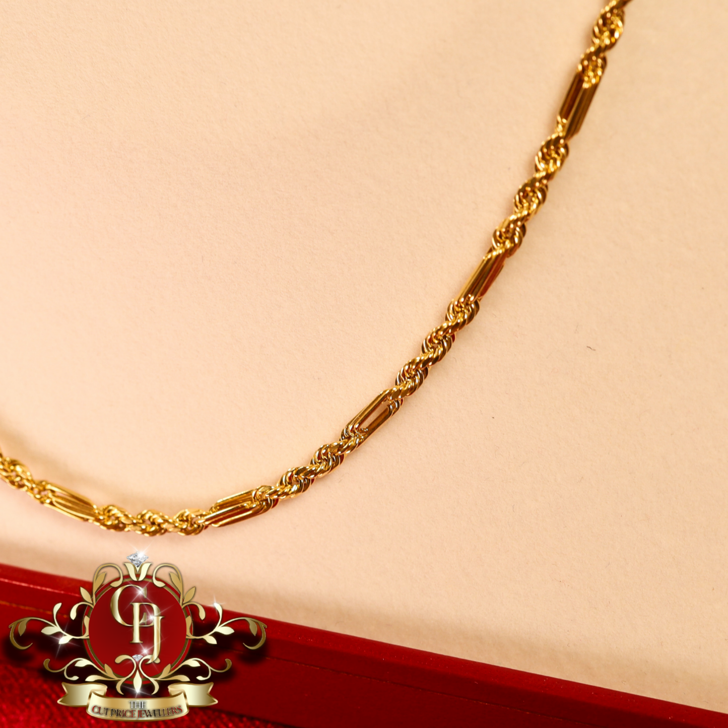 9ct Gold Fancy Rope Chain | The Cut Price Jewellers