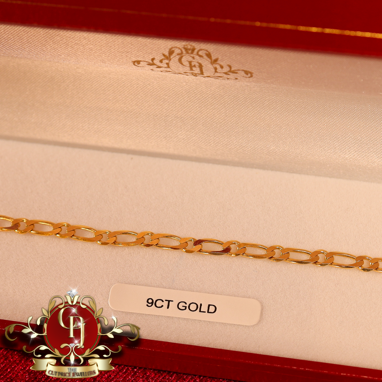 9ct Gold Women Figaro Bracelet