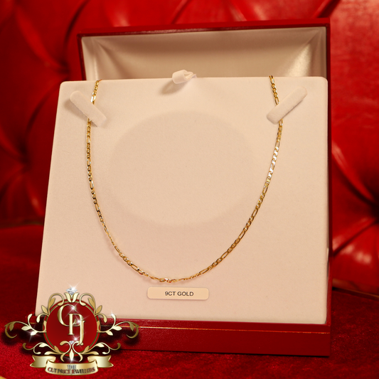 9ct Gold Figaro Chain | The Cut Price Jewellers