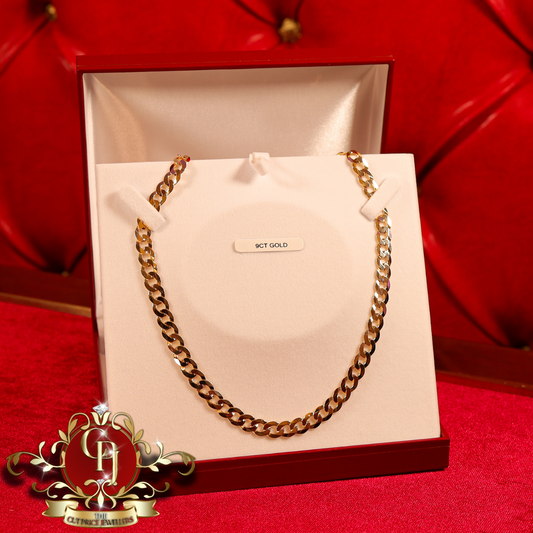 9ct Gold Flat Curb Chain | The Cut Price Jewellers
