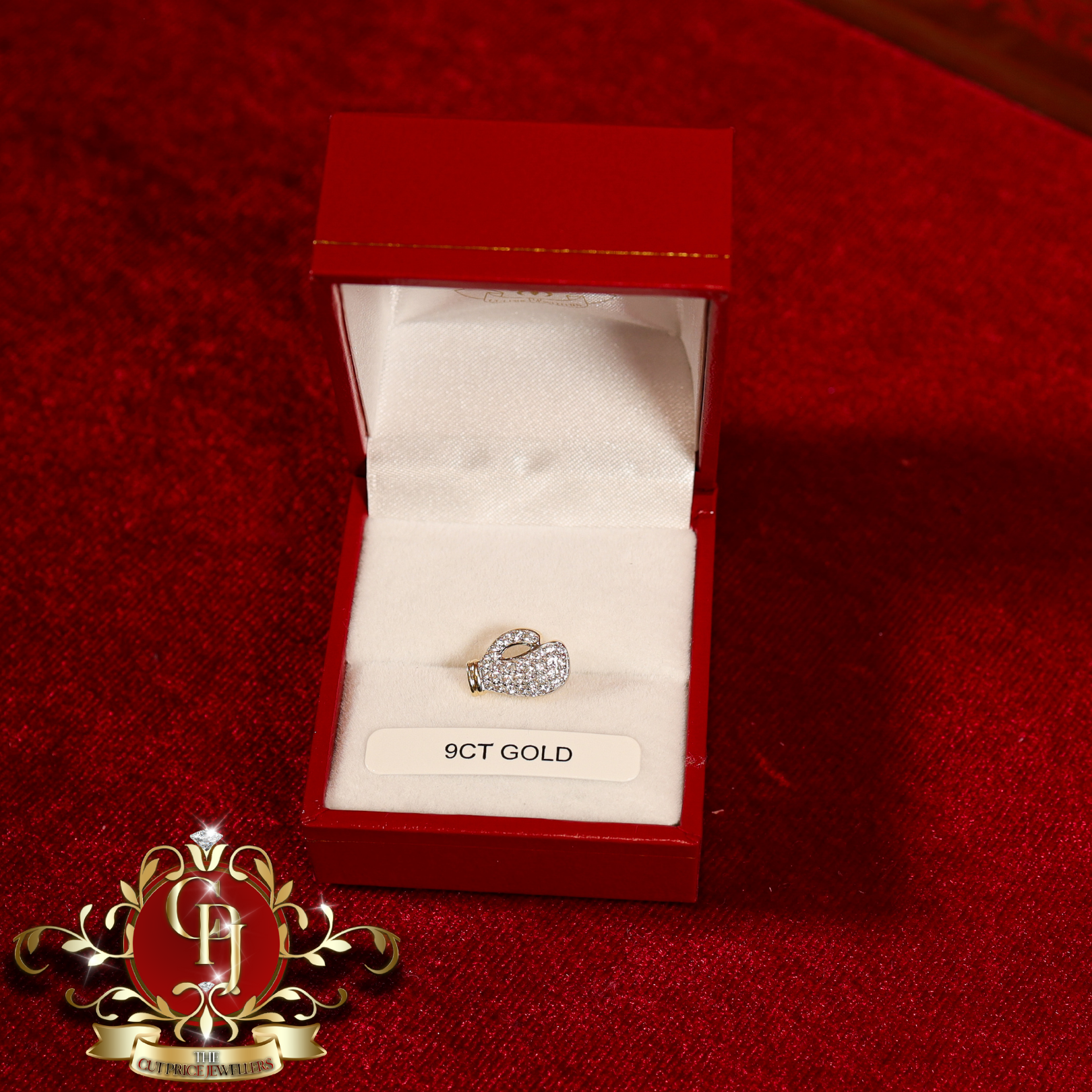 9ct Gold Boxing Glove Stud with CZ