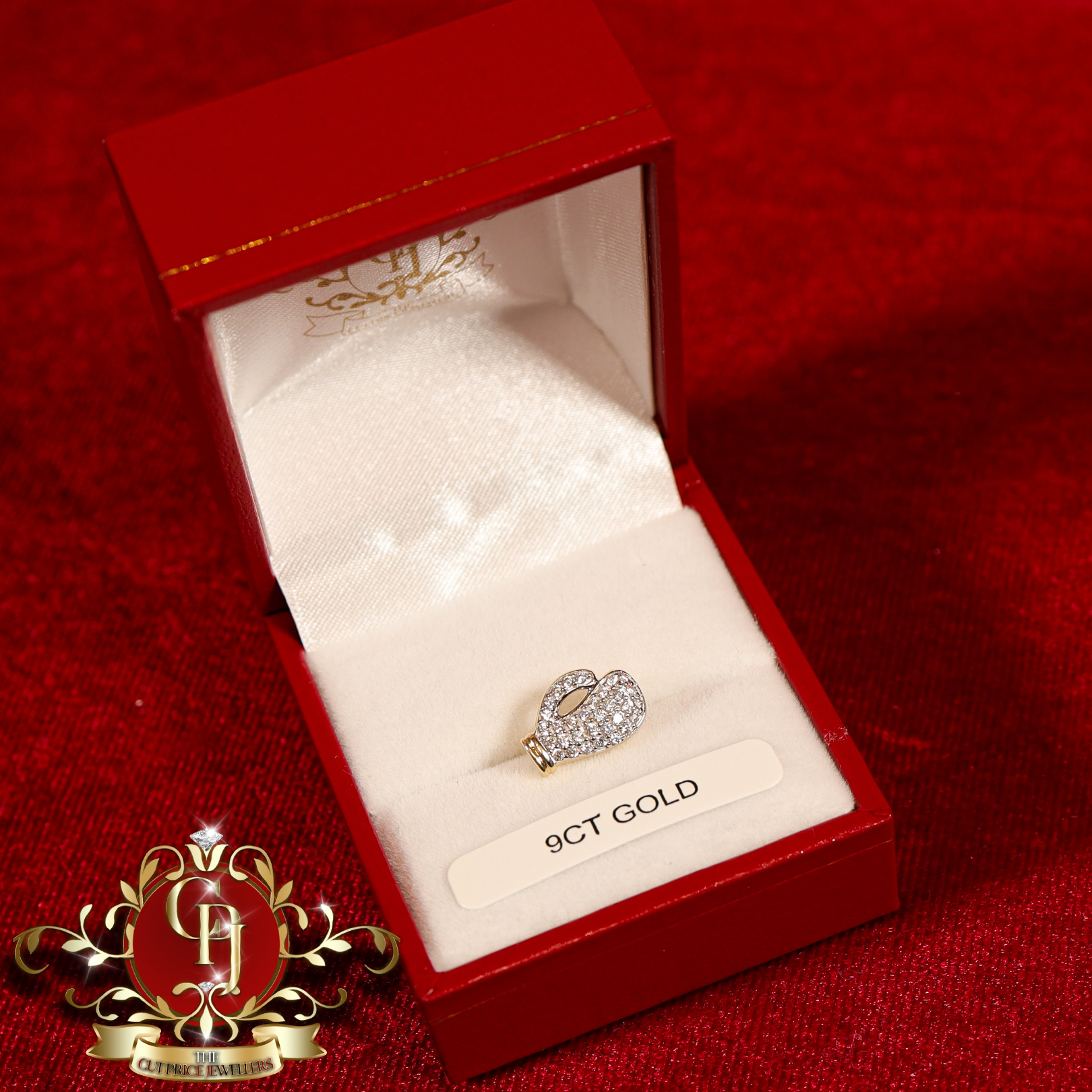 9ct Gold Boxing Glove Stud with CZ
