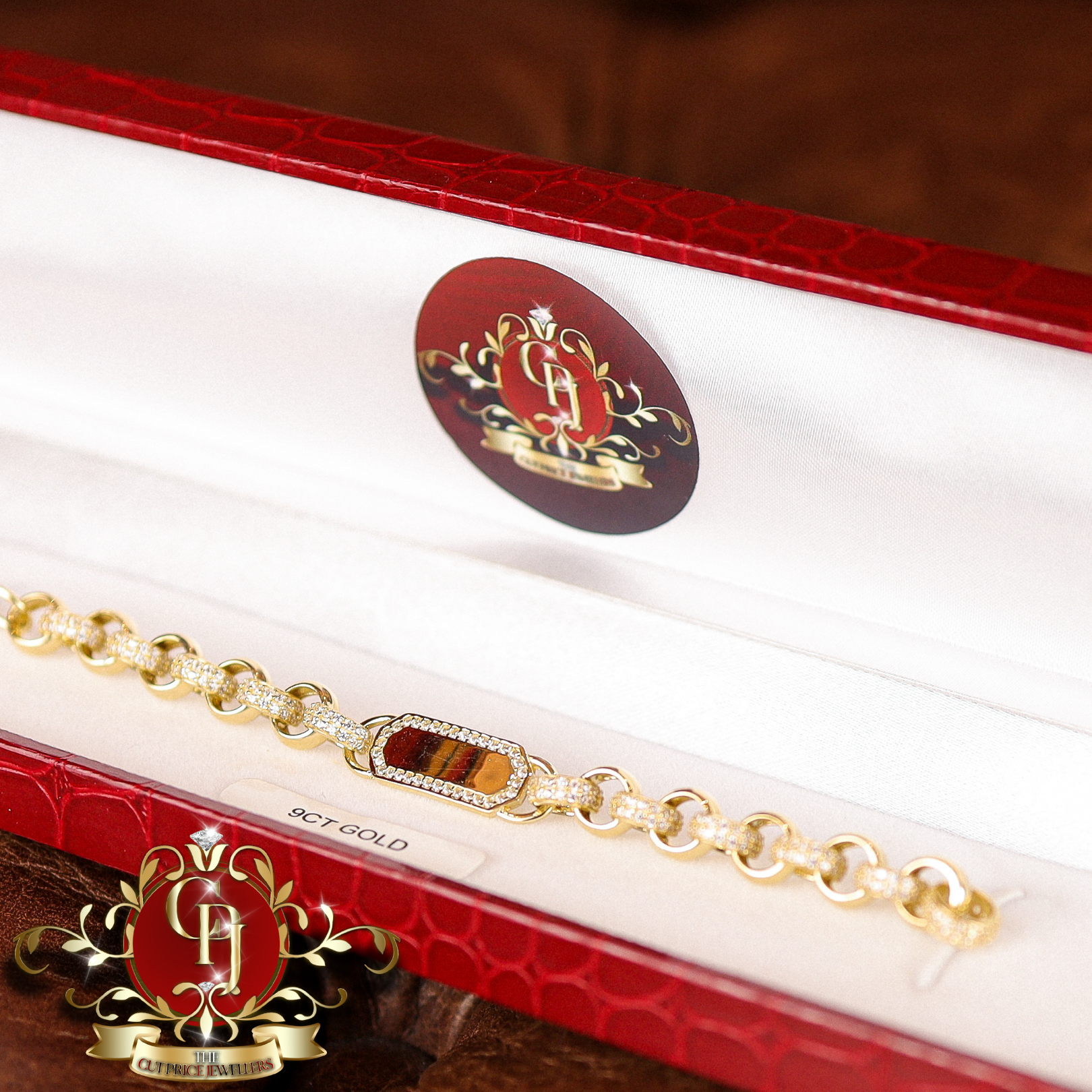 9ct Gold ID Belcher Bracelet