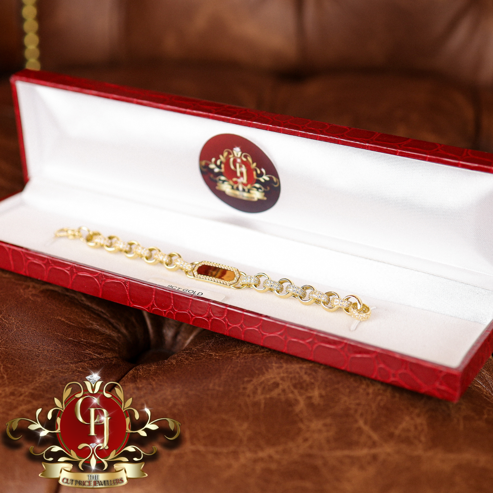 9ct Gold ID Belcher Bracelet