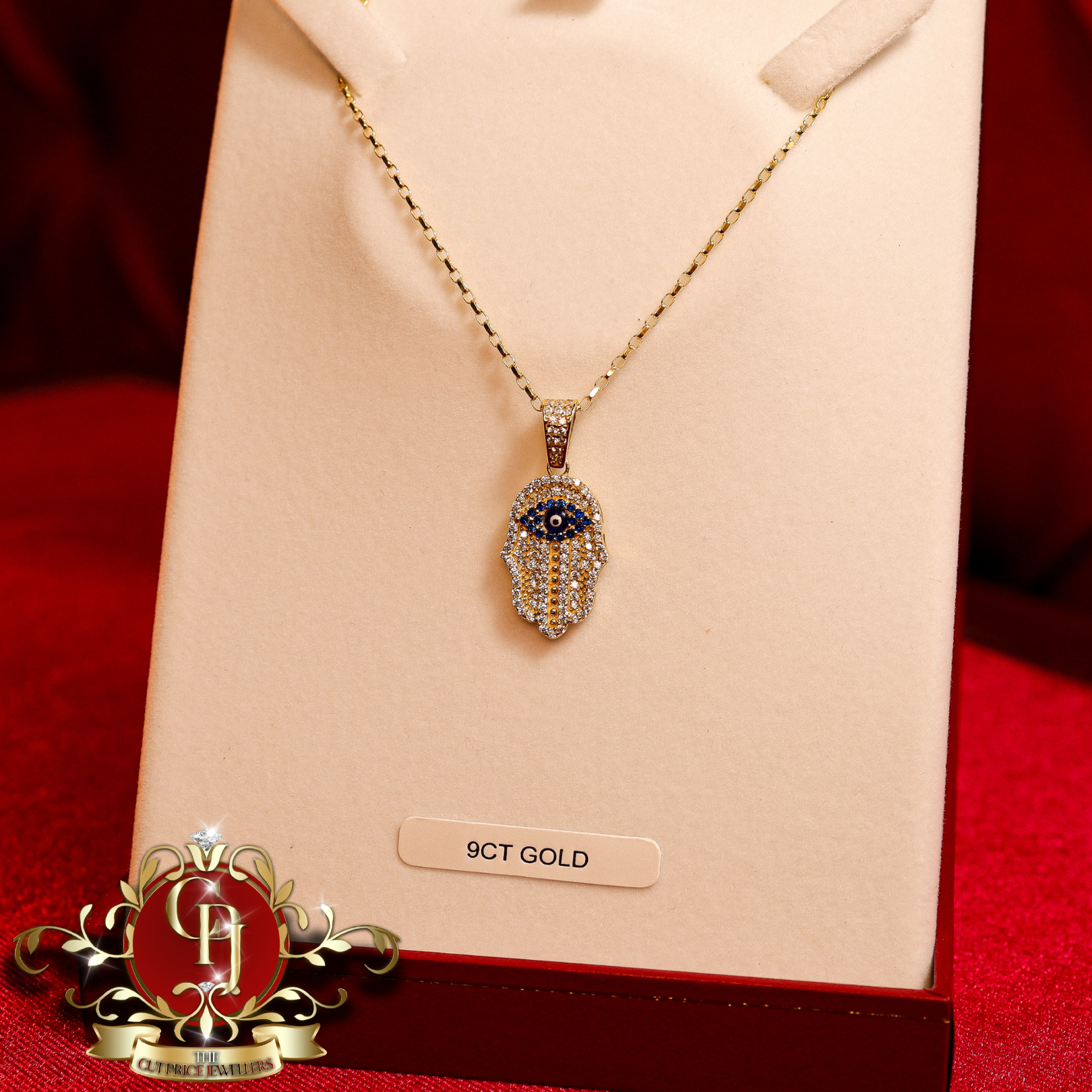 9ct Gold Hamsa Chain