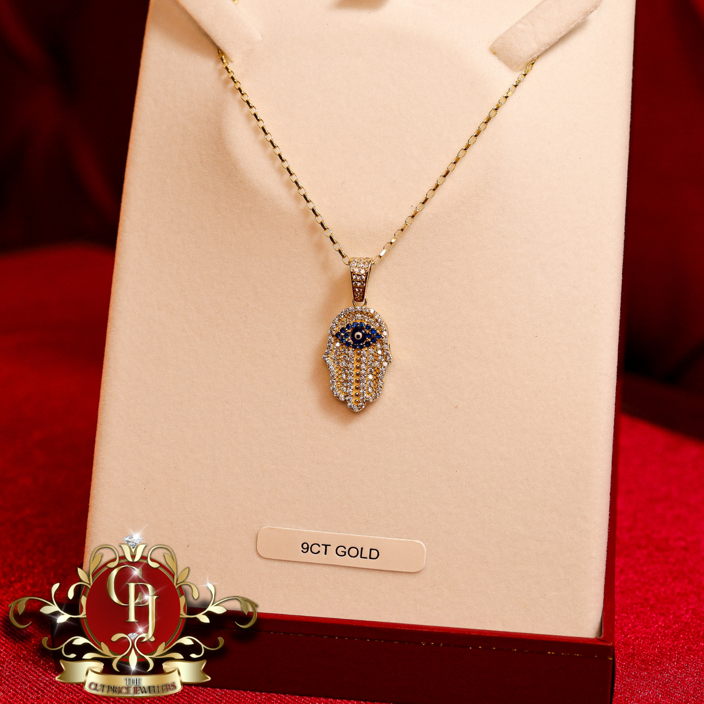 9ct Gold Hamsa Chain | The Cut Price Jewellers