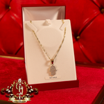 9ct Gold Hamsa with Prince of Wales Chain