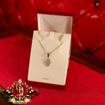 9ct Gold Hamsa with Prince of Wales Chain