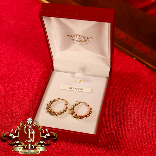 9ct Gold "Jamie" Hoops | The Cut Price Jewellers