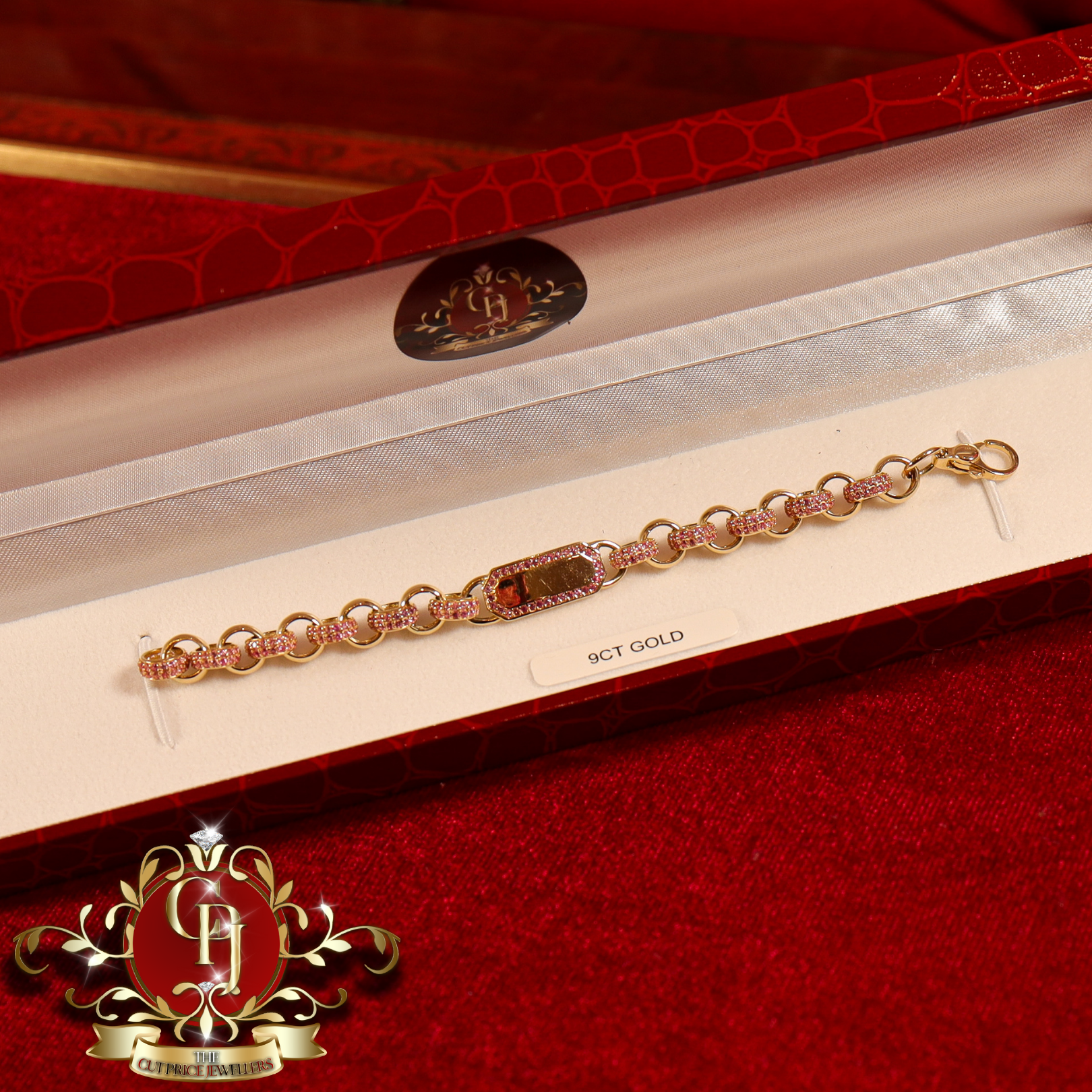 9ct Gold ID Belcher Bracelet