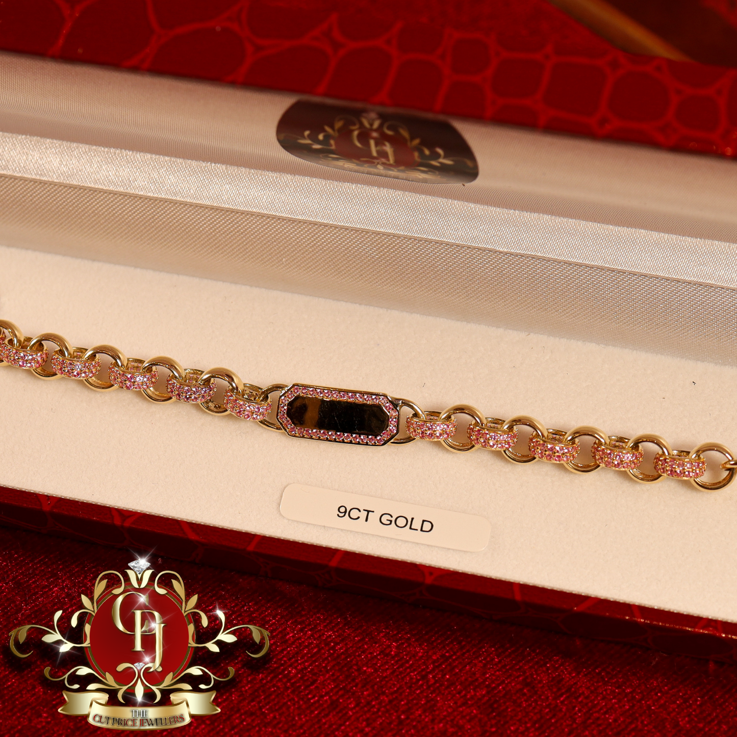 9ct Gold ID Belcher Bracelet | The Cut Price Jewellers