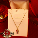 9ct Gold "Labubu" Pendant with Prince of Wales Chain