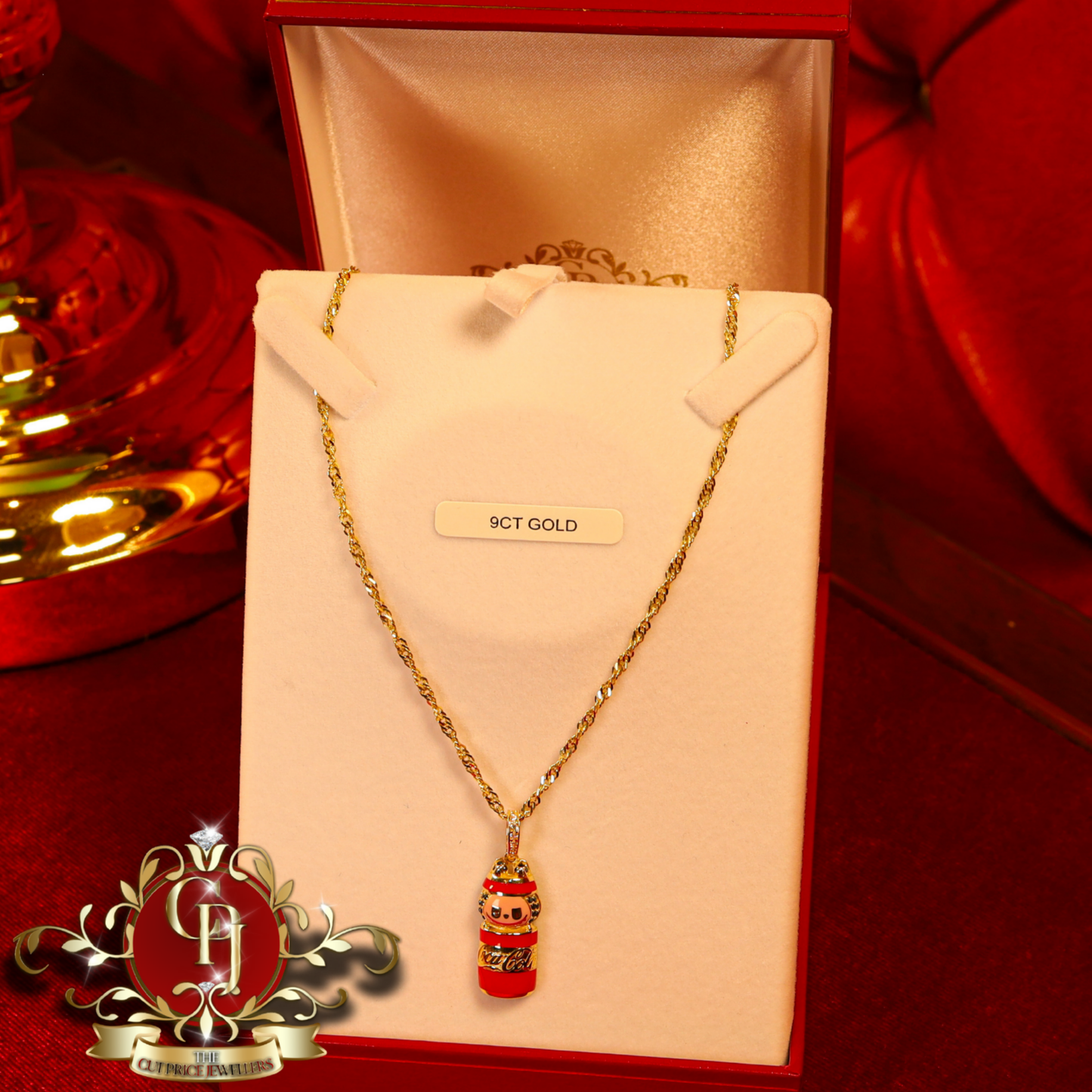 9ct Gold "Labubu" Pendant with Prince of Wales Chain | The Cut Price Jewellers