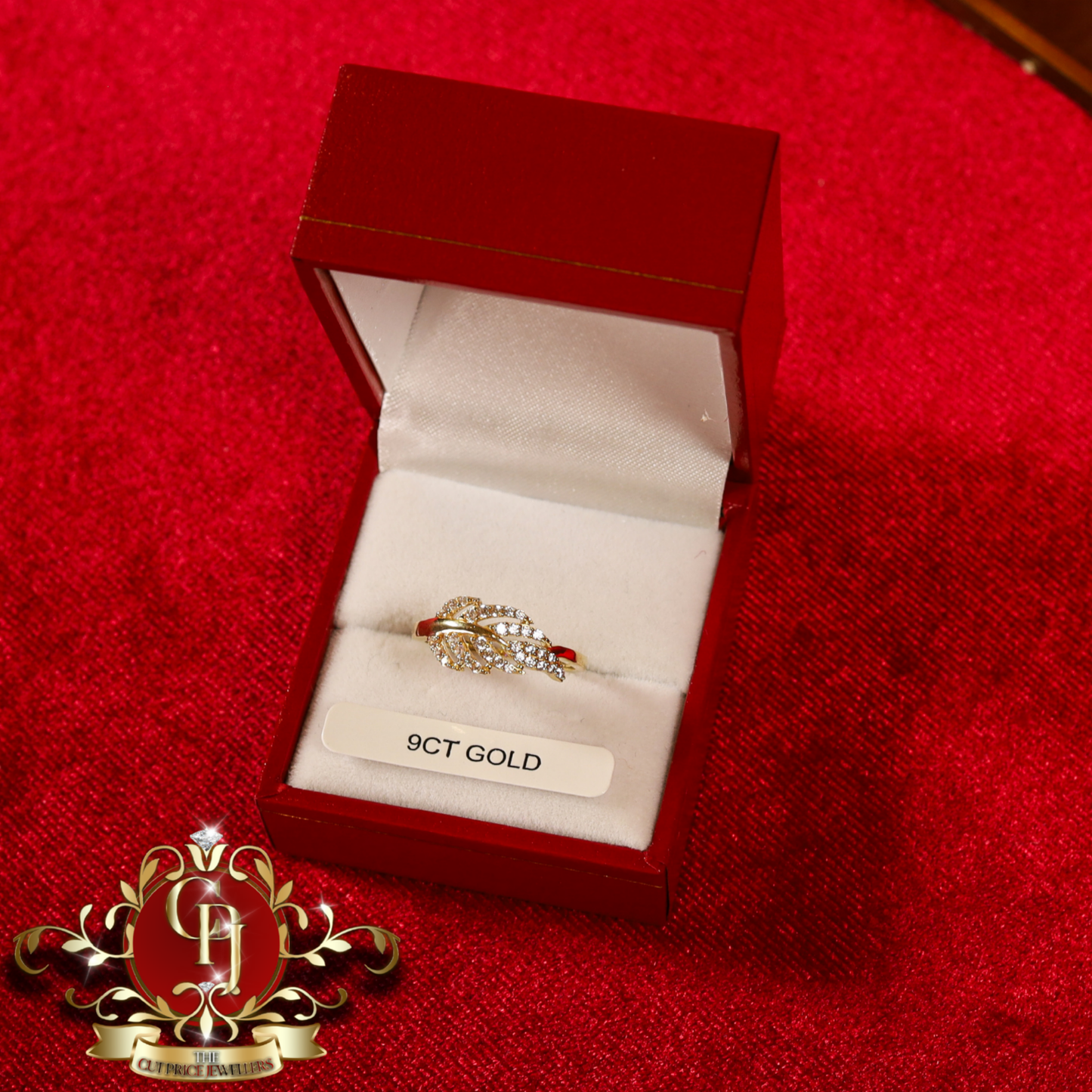 9ct Leaf Ring | The Cut Price Jewellers