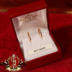 9ct Gold Sleeper Earrings (Medium)