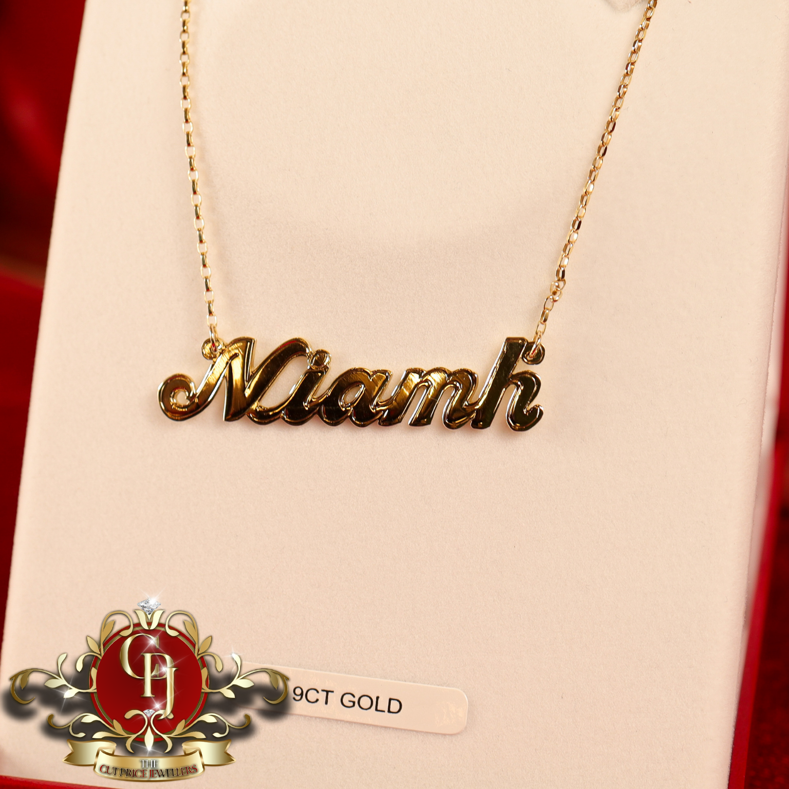 Handmade 9ct Gold Name Chain (Script Font)