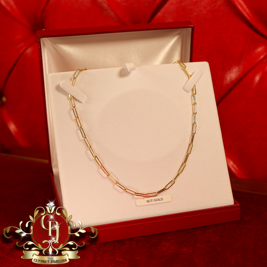 9ct Gold Paperlink Chain | The Cut Price Jewellers