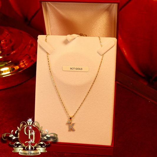 9ct "Regal" initial Chain (A-Z available) | The Cut Price Jewellers