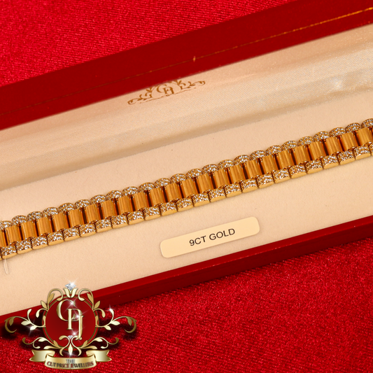 The "Rolex" Inspired 9ct Gold Bracelet | The Cut Price Jewellers