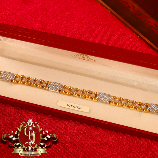 The "Rolex" Inspired 9ct Gold Bracelet | The Cut Price Jewellers