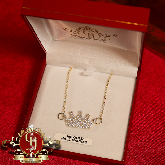 "Royalty" 9ct Gold Standard Chain with Cubic Zirconia | The Cut Price Jewellers