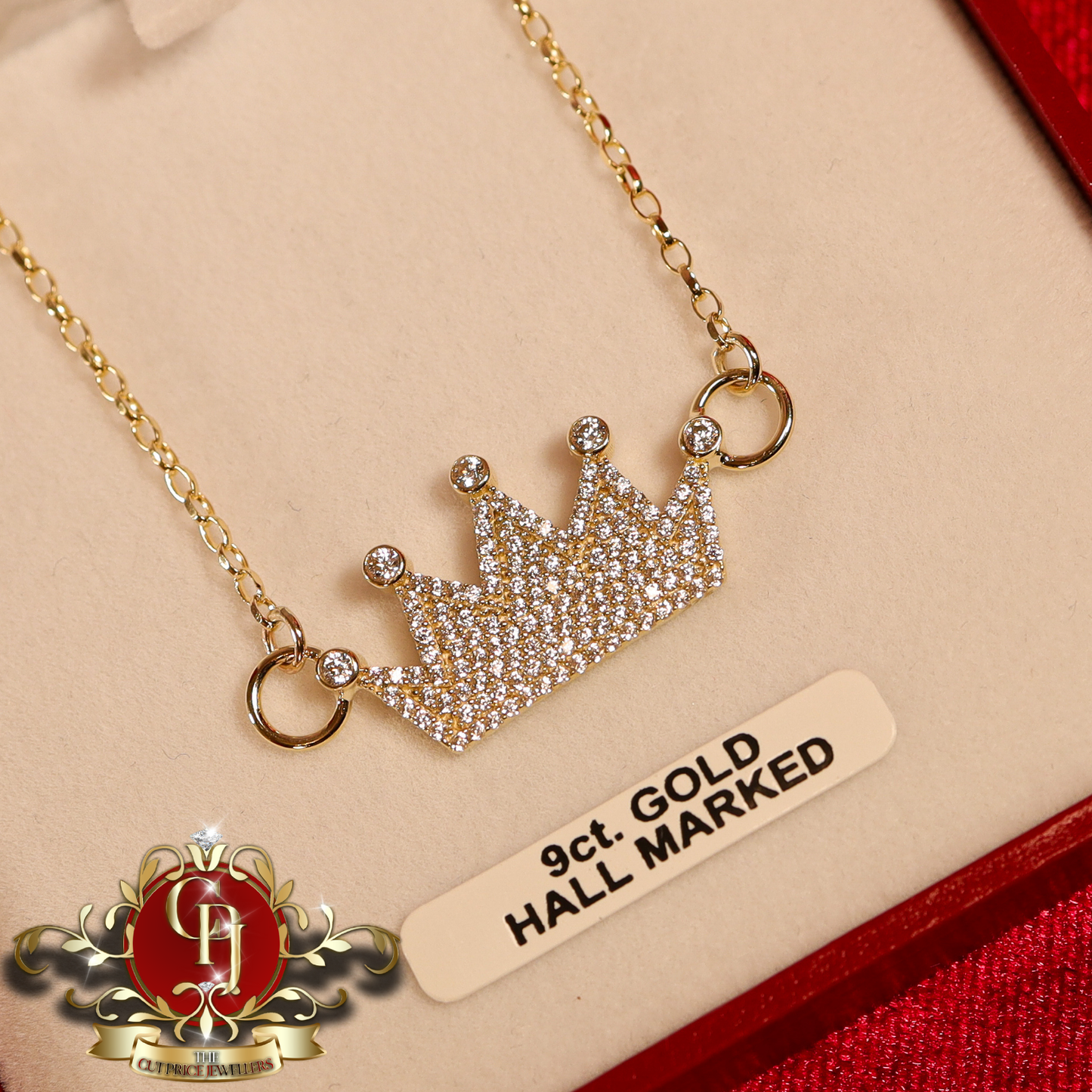 "Royalty" 9ct Gold Standard Chain with Cubic Zirconia | The Cut Price Jewellers