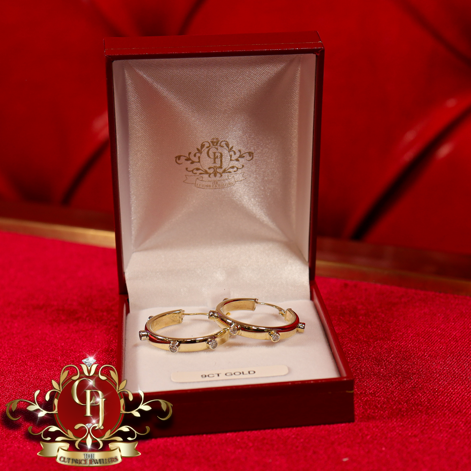 9ct "Sailor" Hoop Earrings (2 Sizes Available)