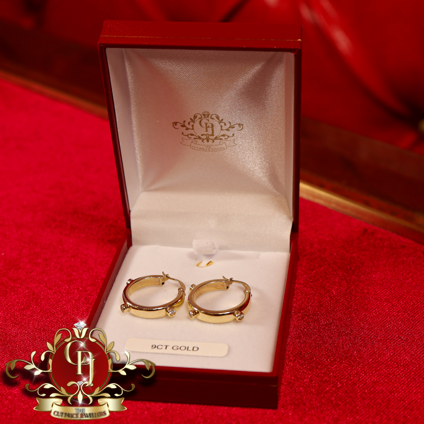 9ct "Sailor" Hoop Earrings (2 Sizes Available)