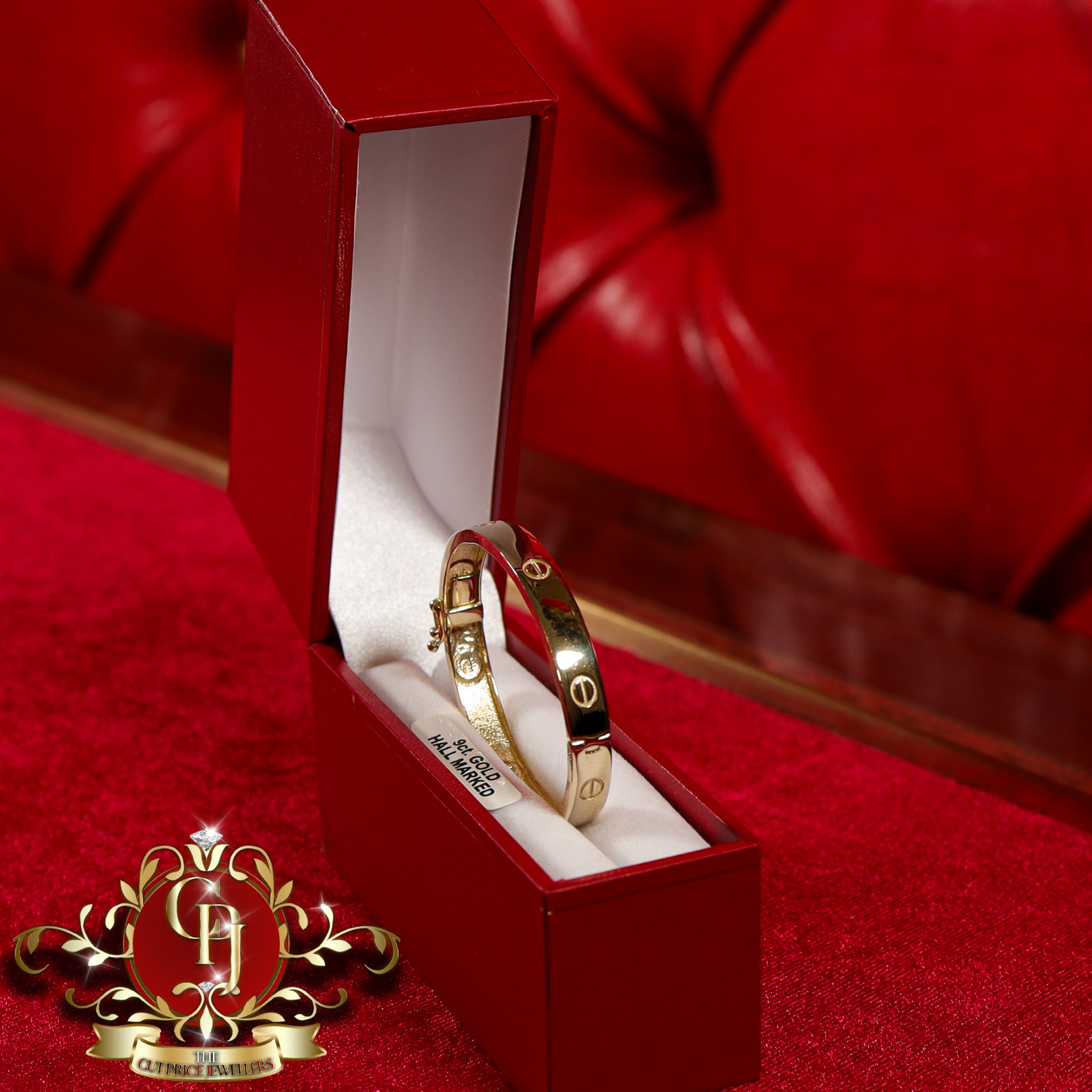Children's 9ct Gold Screwhead Bangle