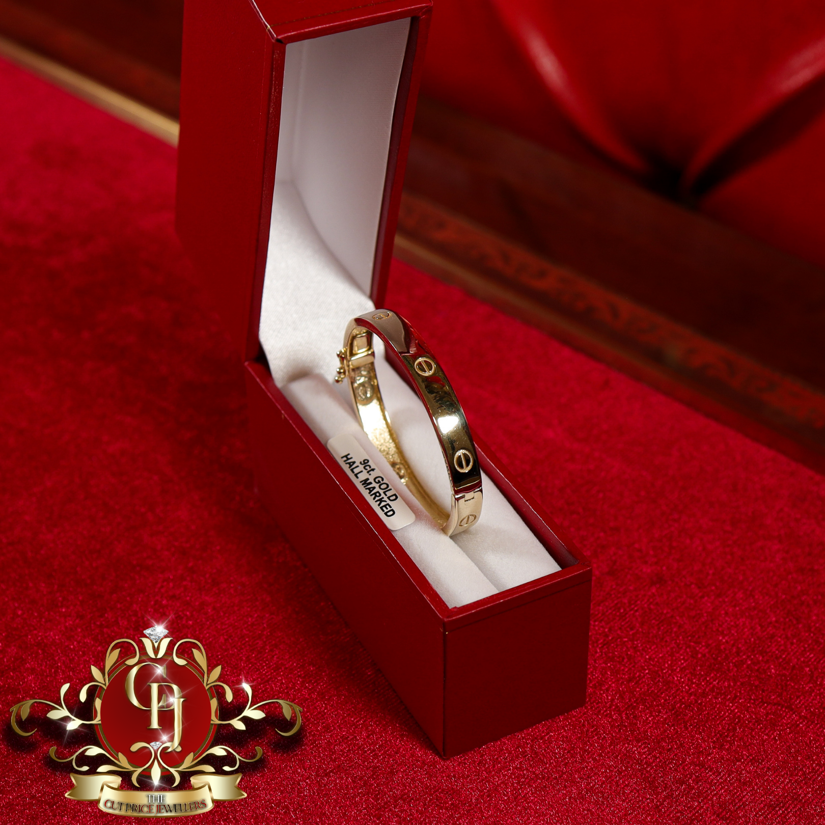 Children's 9ct Gold Screwhead Bangle