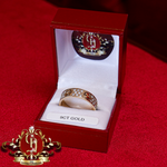 9ct Screwhead Ring with Cubic Zirconia