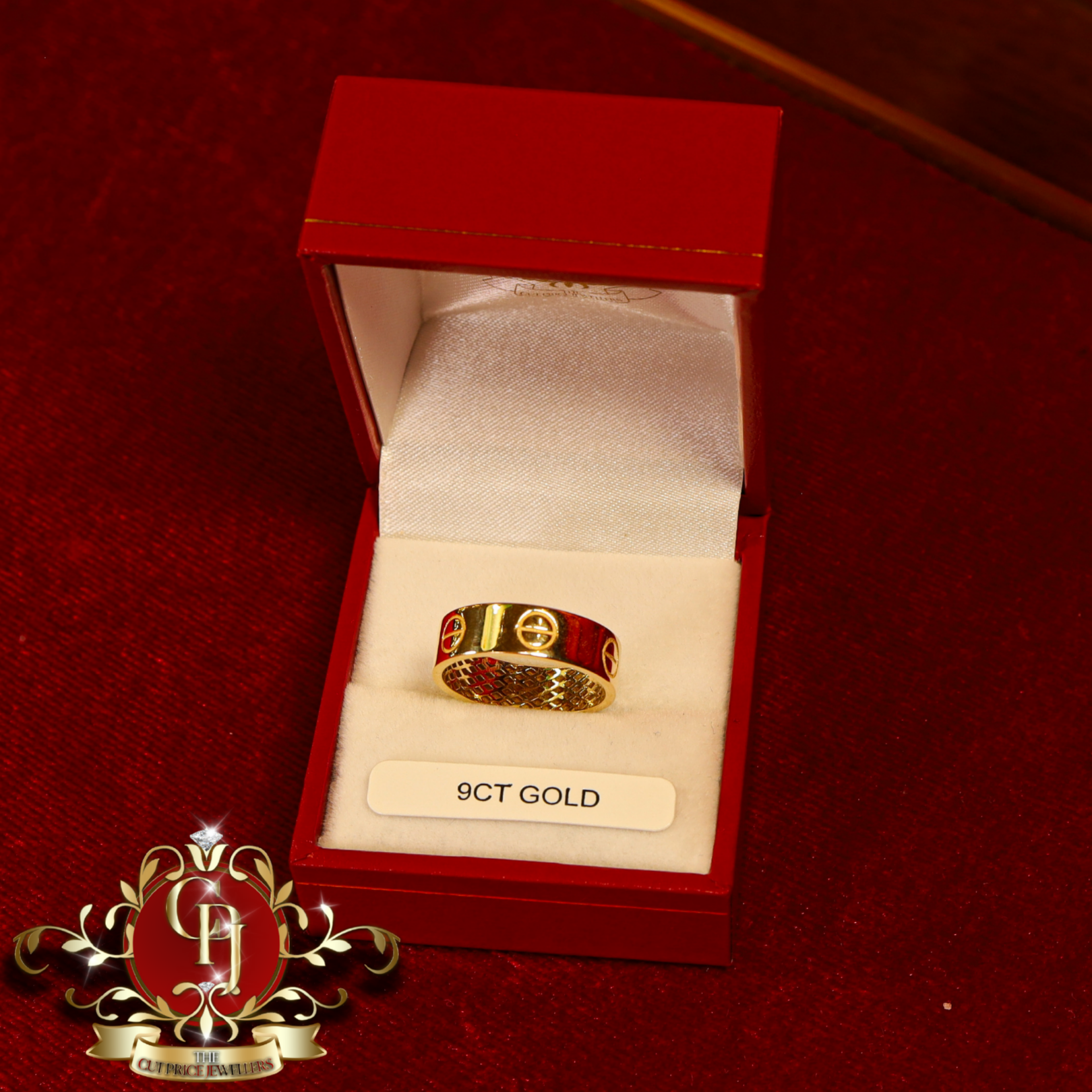 9ct Screwhead Ring