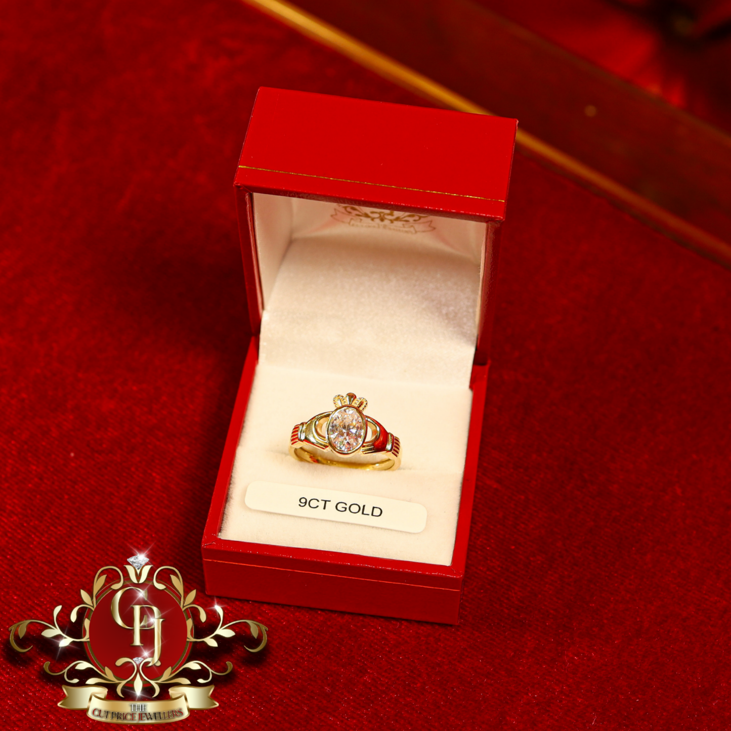 9ct Gold "Sorcha" Claddagh Ring | The Cut Price Jewellers