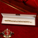 9ct Gold Stars & Bars Bracelet