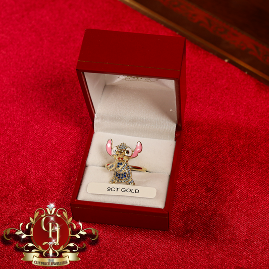 9ct "Stitch" Ring with Cubic Zirconia | The Cut Price Jewellers