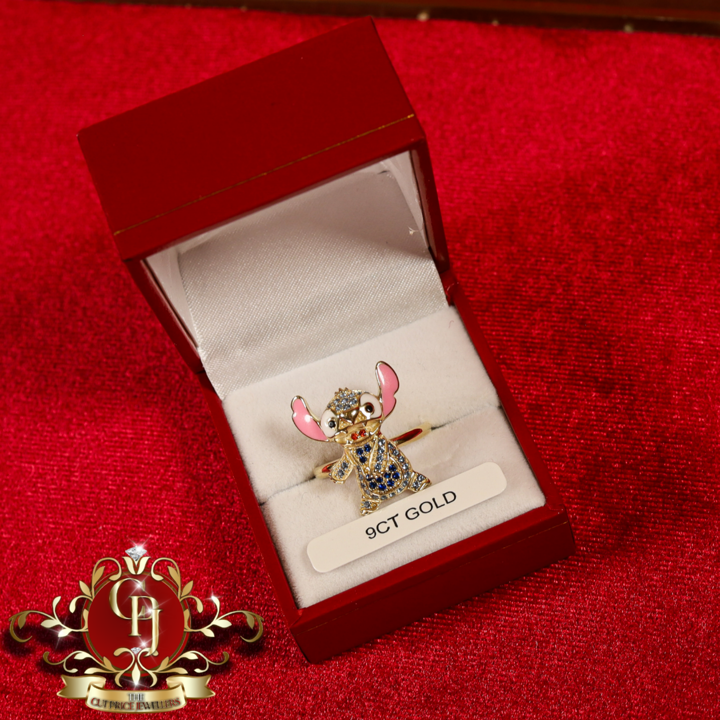 9ct "Stitch" Ring with Cubic Zirconia | The Cut Price Jewellers