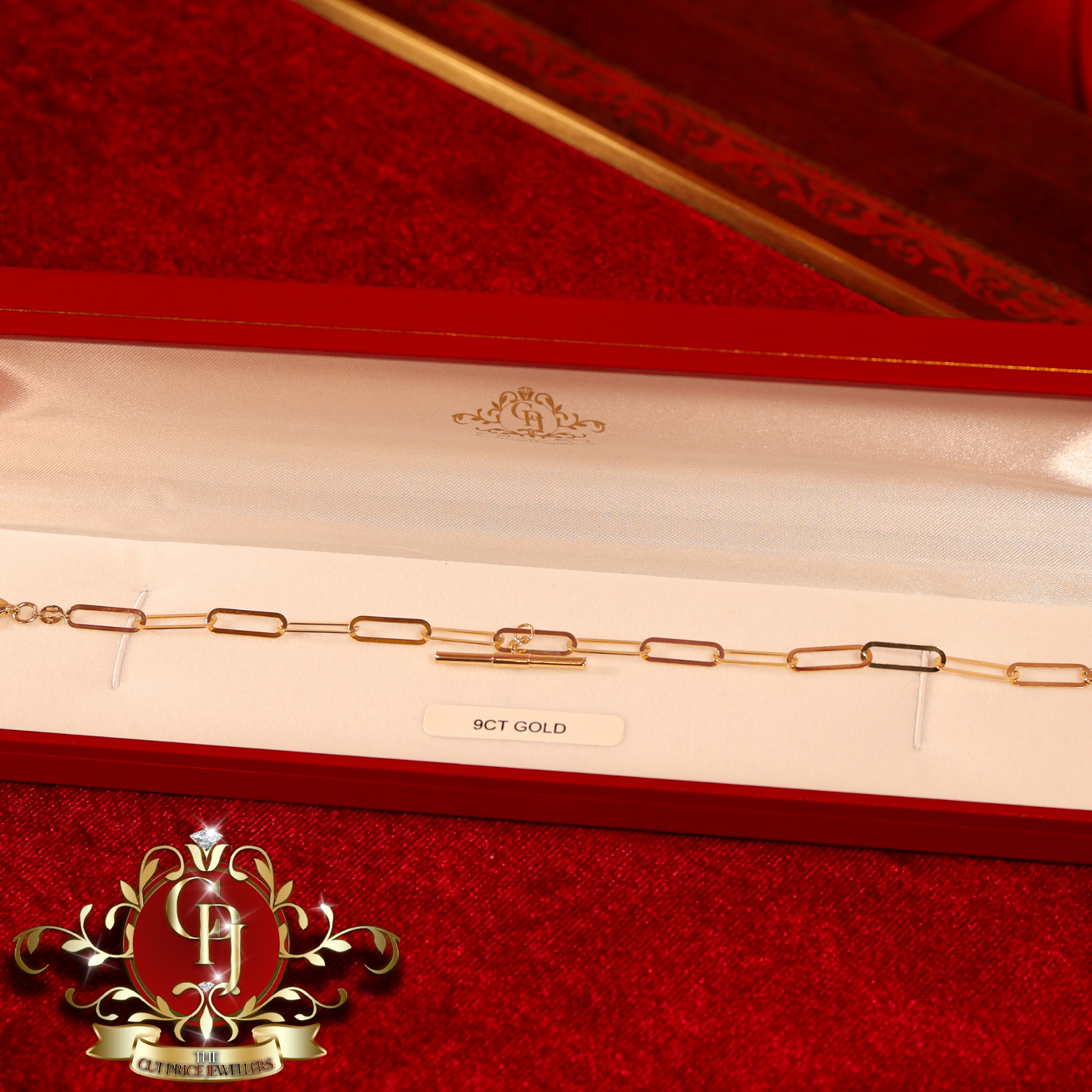 9ct Gold T Bar Bracelet
