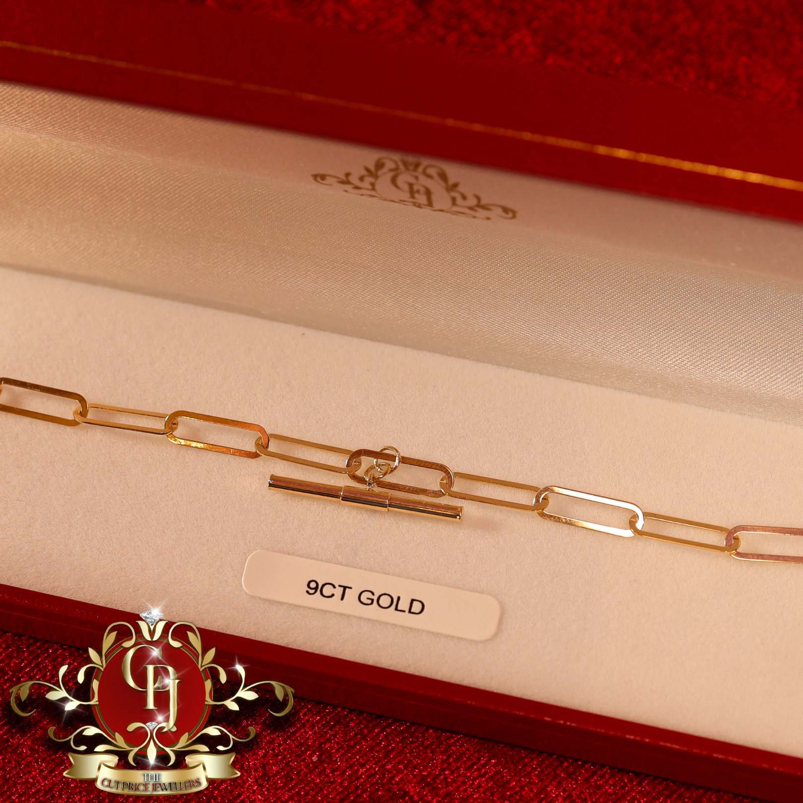 9ct Gold T Bar Bracelet