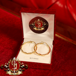 9ct Lined Twist Hoop Earrings