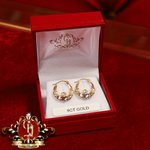 9ct Claddagh Two-Tone Hoop Earrings