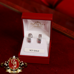 9ct White Gold Hoops with Cubic Zirconia