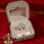 9ct White Gold "Rose" Ring with Cubic Zirconia