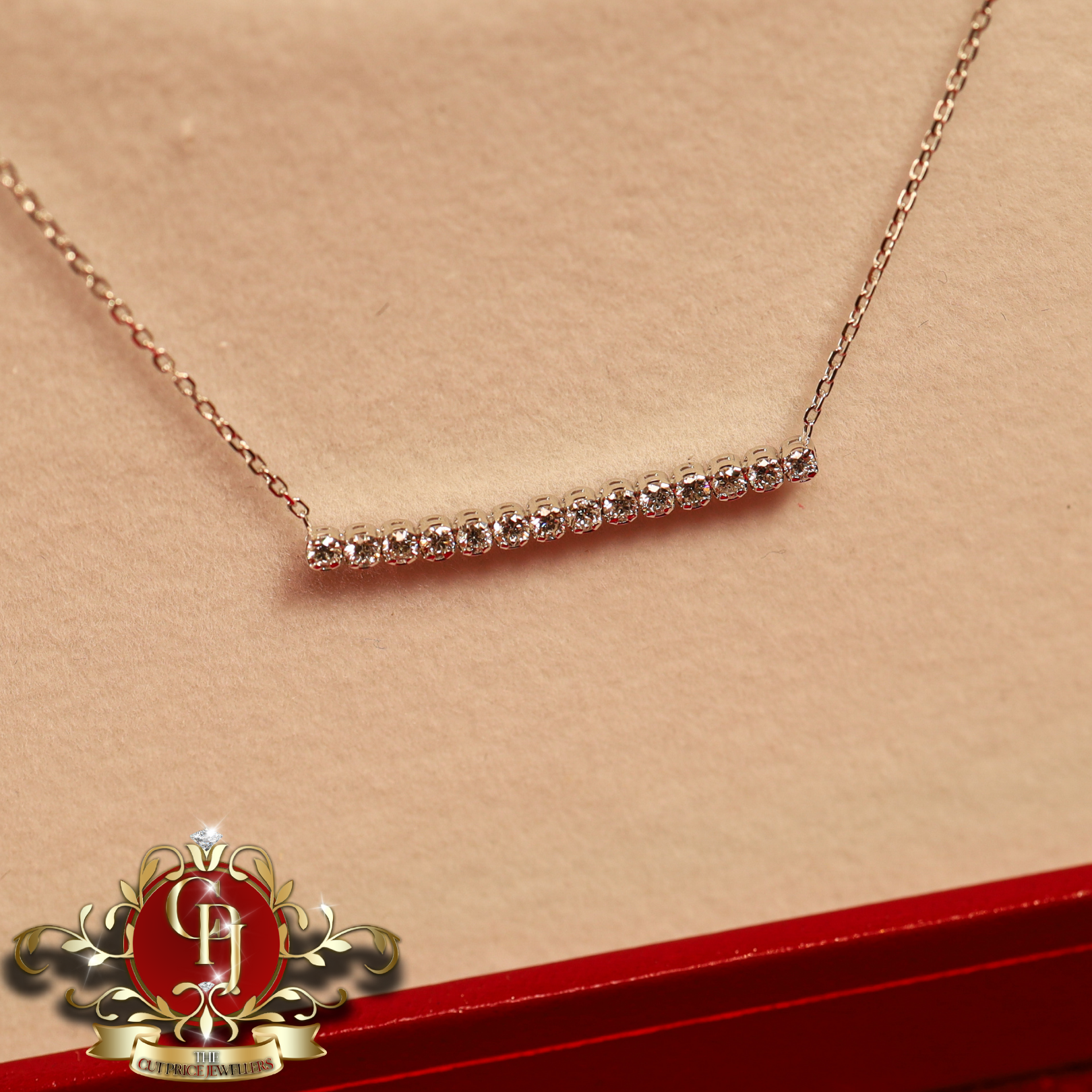 14ct White Gold Chain with 0.25ct Lab Grown Diamonds