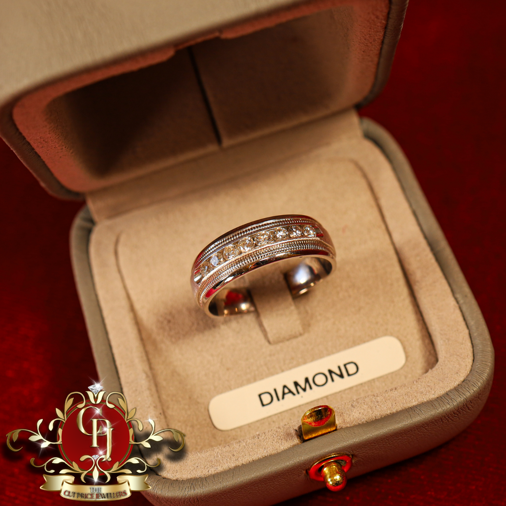 14ct Gold Ring with 0.48ct Genuine Diamonds