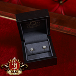 14ct Floral Stud Earrings with Genuine Diamonds