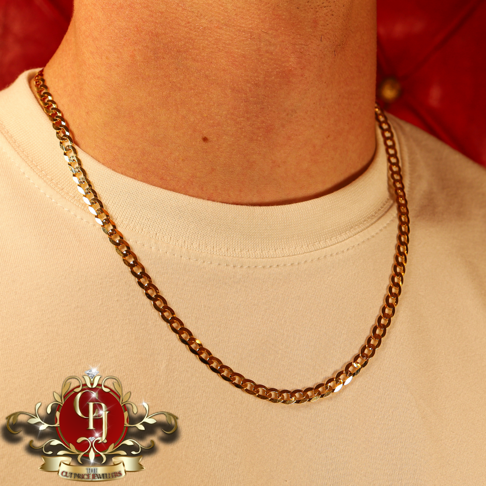 9ct Gold Flat Curb Chain