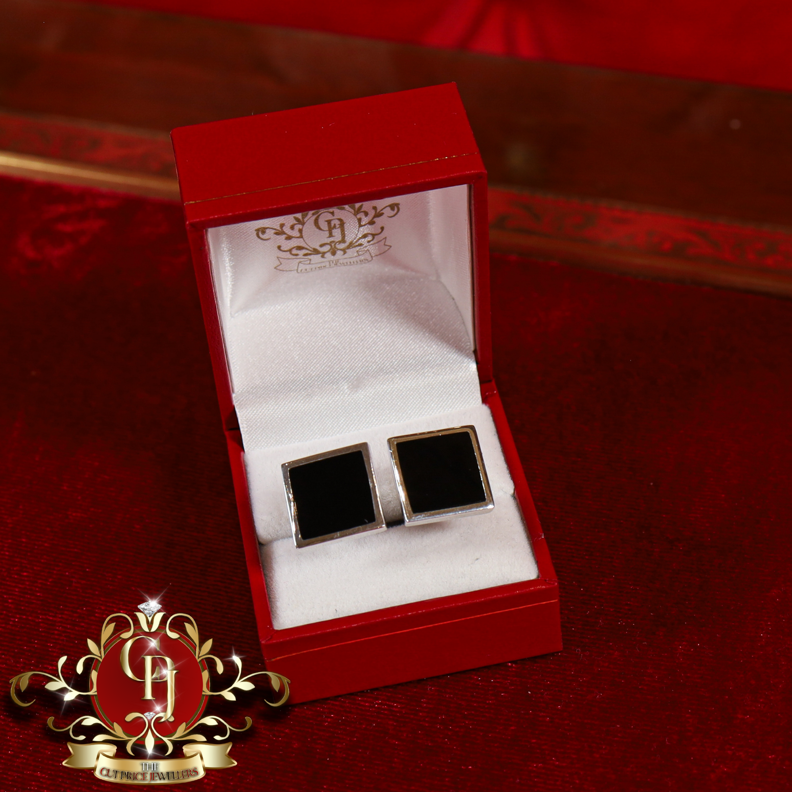 Black / Sterling Silver Cuff Links (3 styles available)
