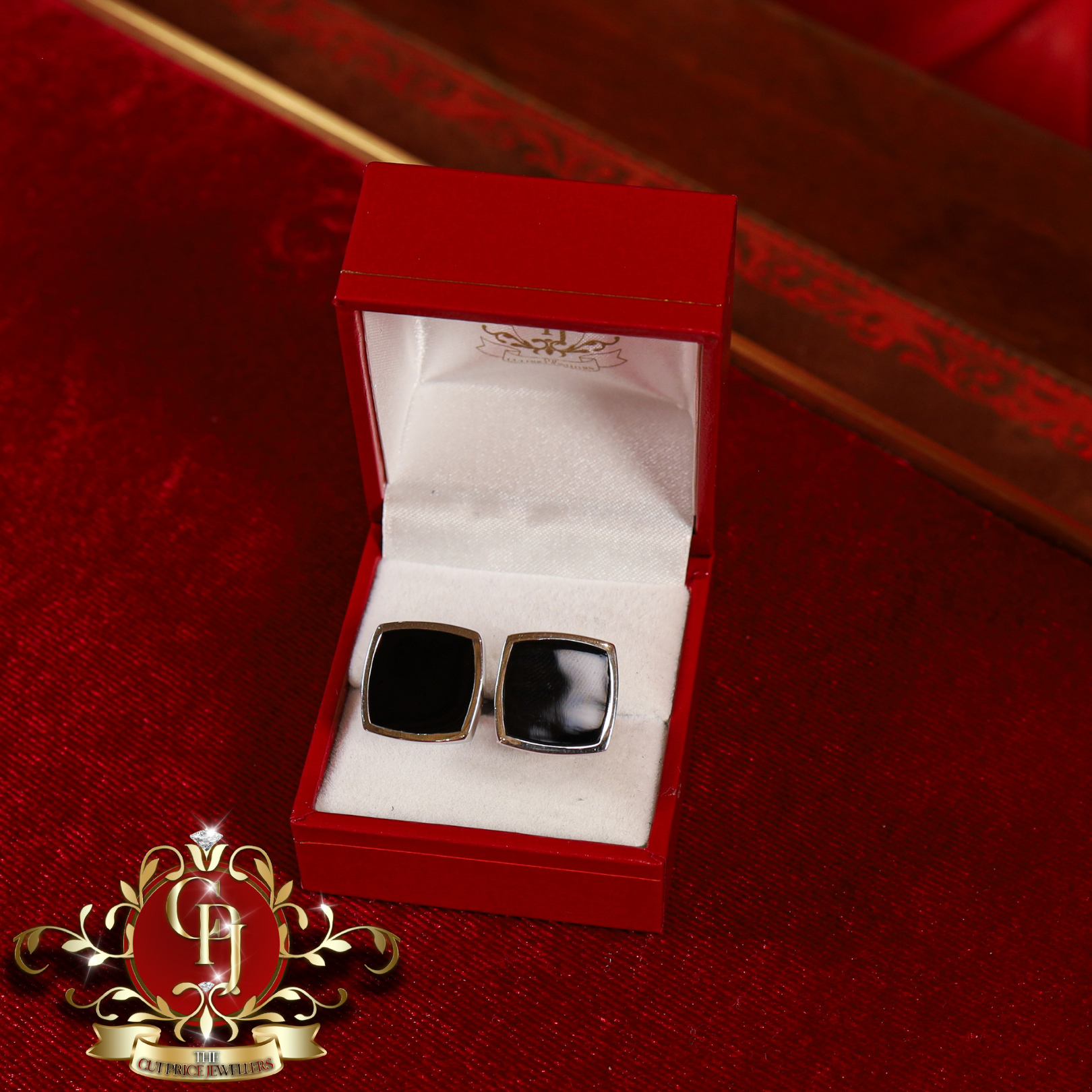 Black / Sterling Silver Cuff Links (3 styles available)
